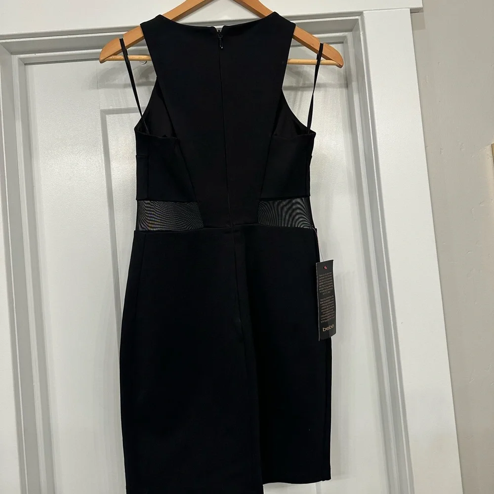 Bebe Sheer Panel Stretch Mini Dress - Picture 5 of 6